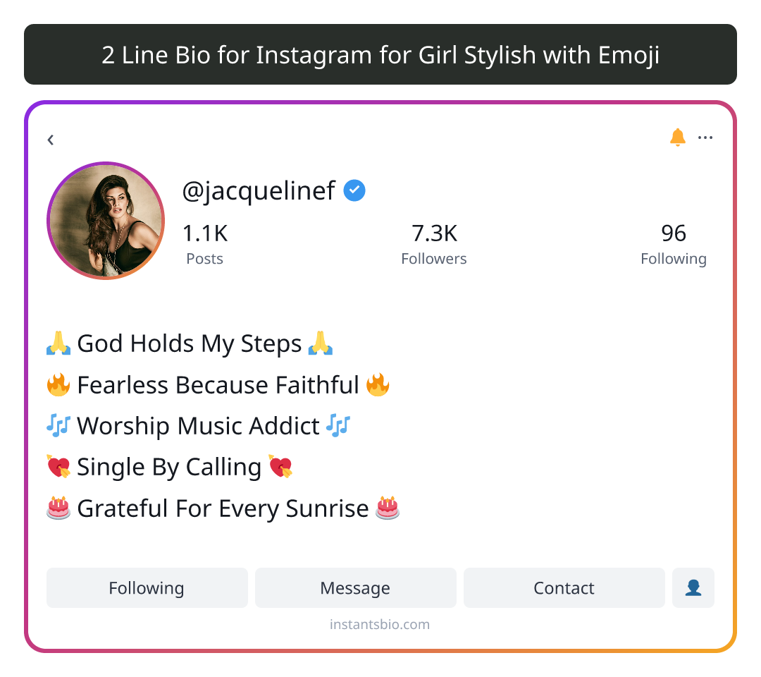 2 Line Bio for Instagram for Girl Stylish with Emoji