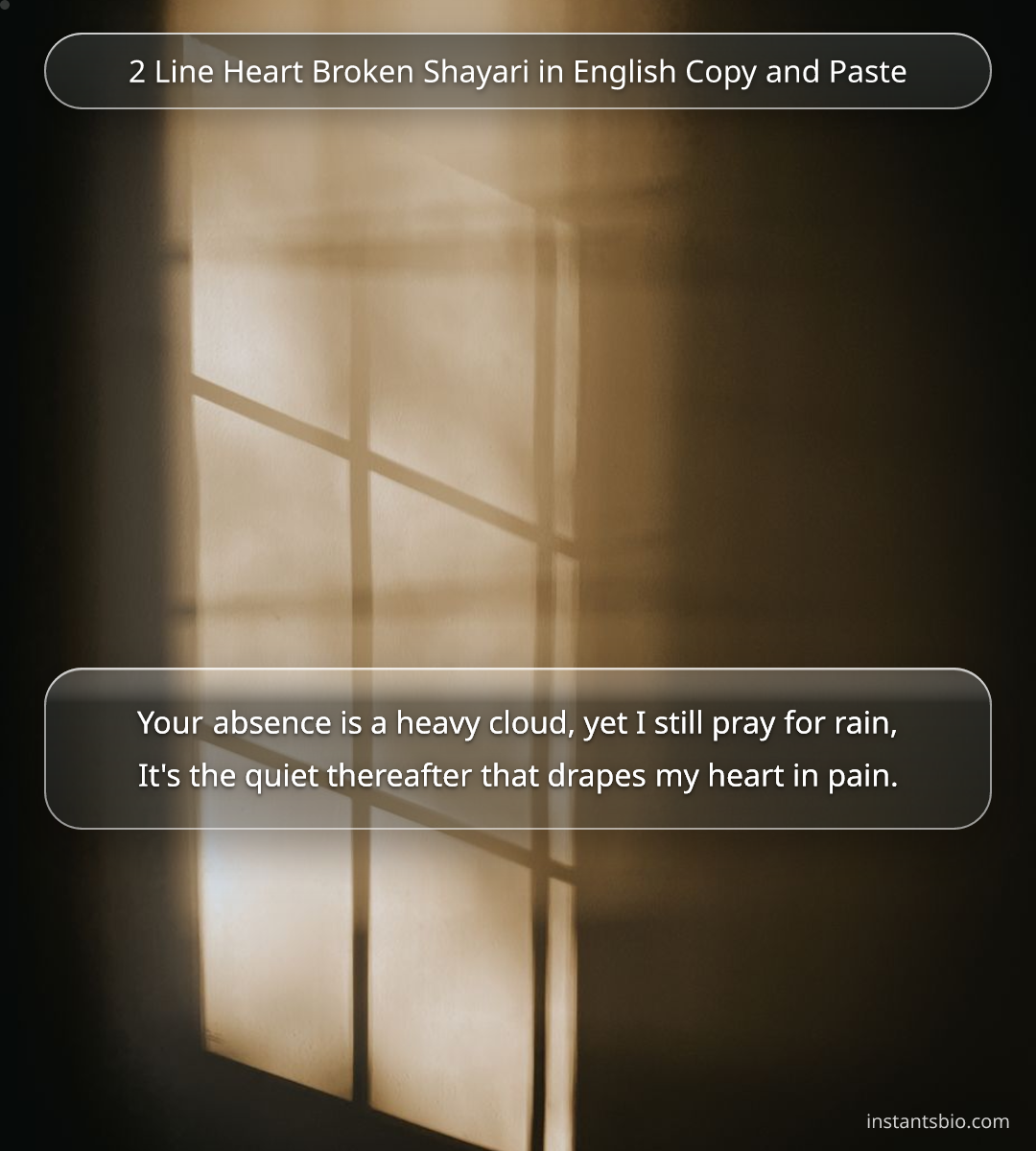 2 Line Heart Broken Shayari in English Copy and Paste
