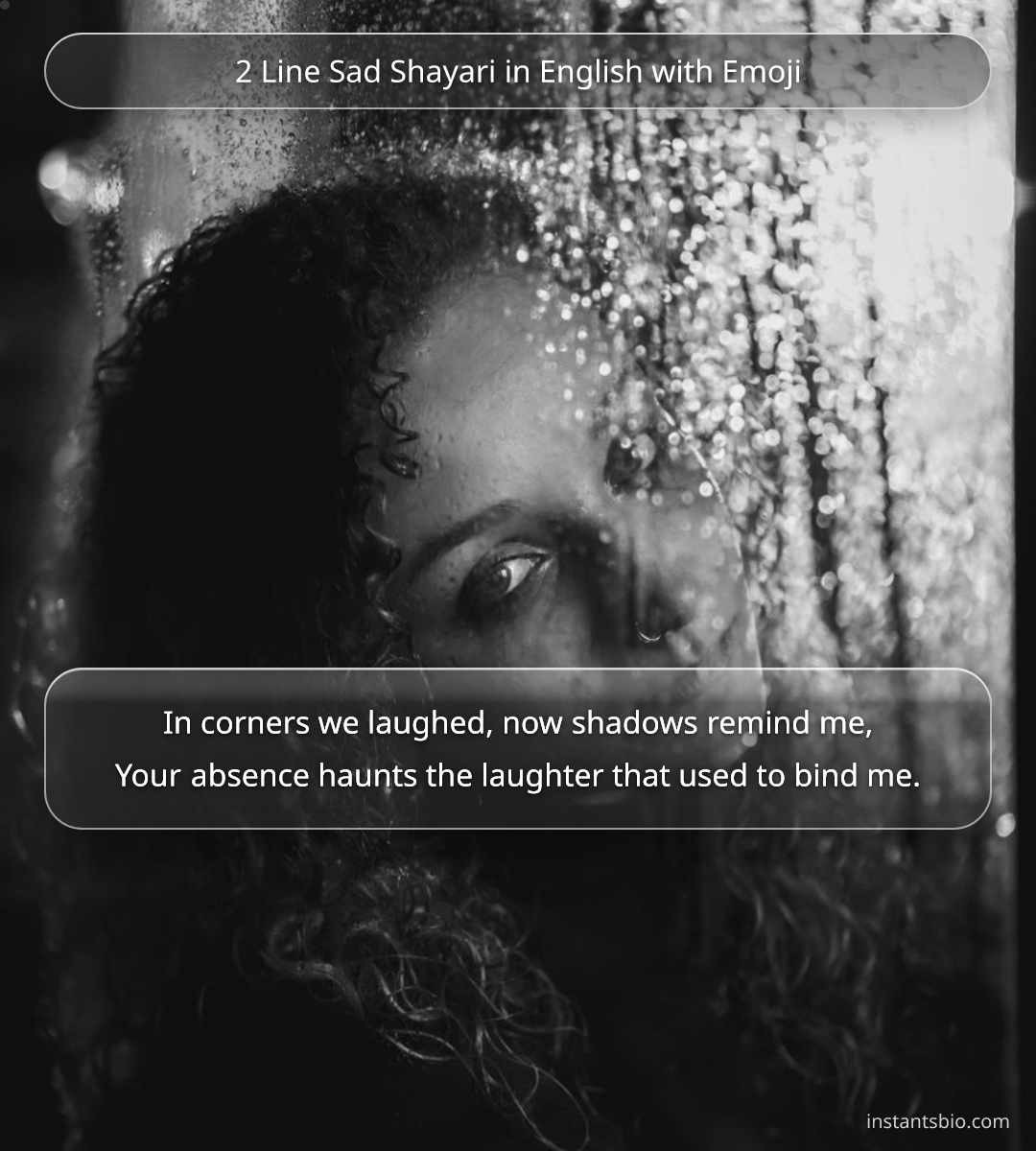 2 Line Sad Shayari in English with Emoji