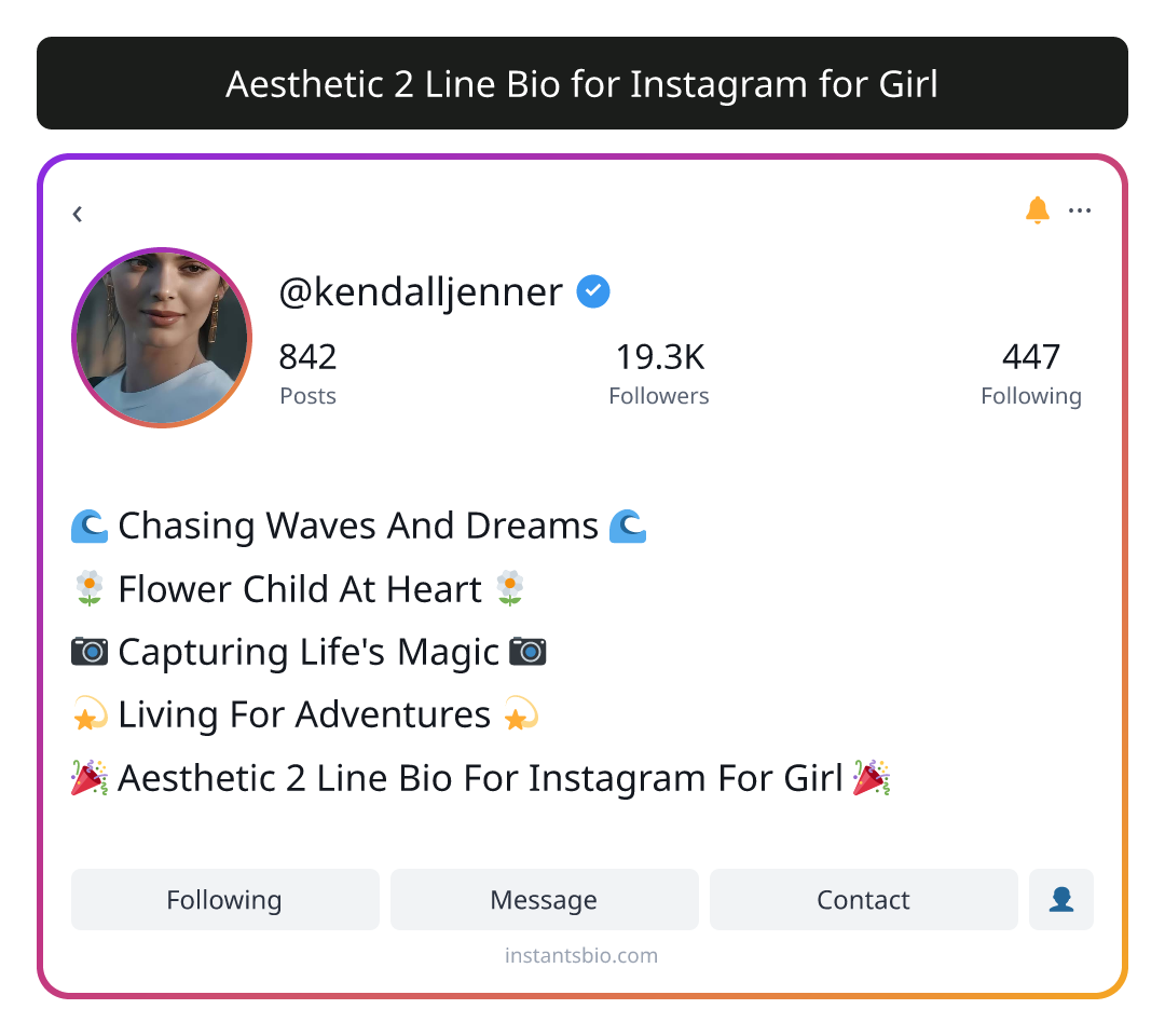 Aesthetic 2 Line Bio for Instagram for Girl - aesthetic bio for instagram for girl