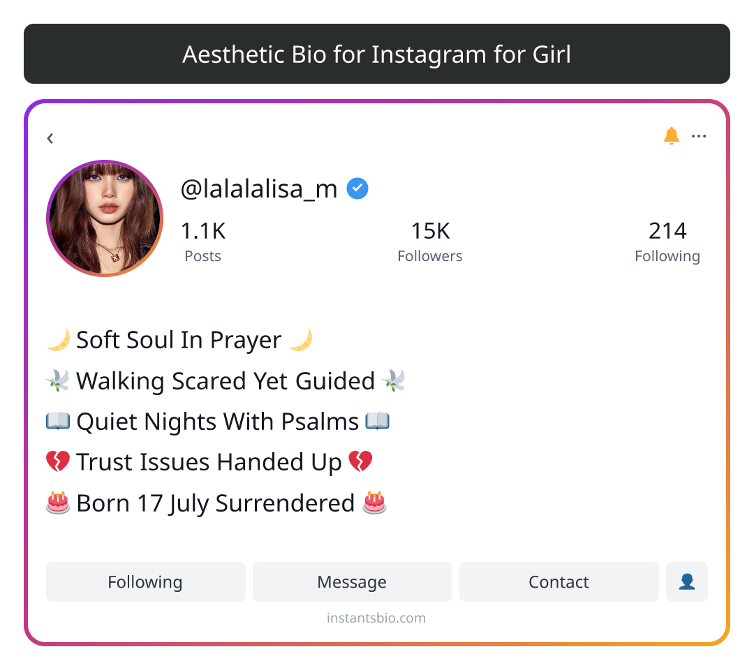 Aesthetic Bio for Instagram for Girl - bio for instagram for girl 