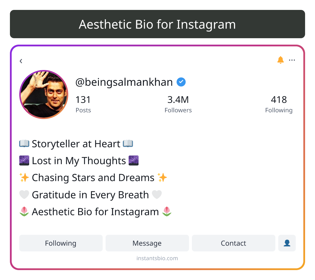 Aesthetic Bio for Instagram