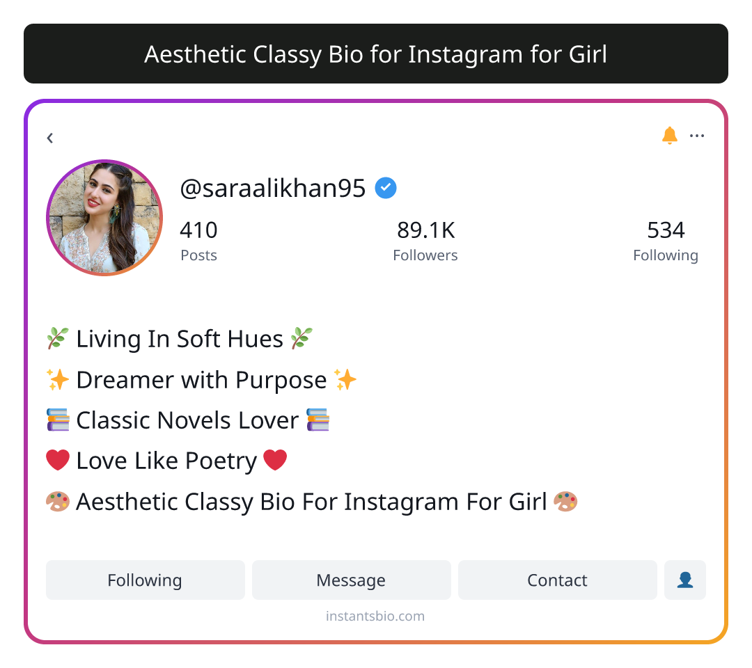 Aesthetic Classy Bio for Instagram for Girl - aesthetic bio for instagram for girl
