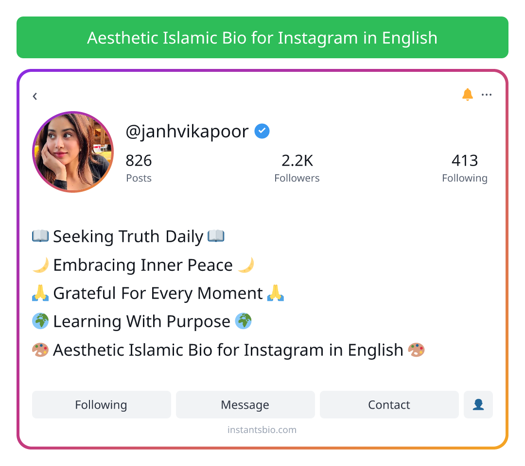 Aesthetic Islamic Bio for Instagram in English