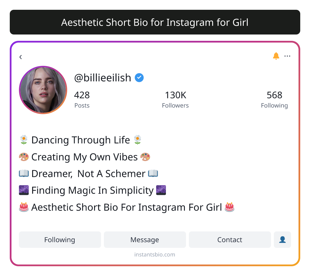 Aesthetic Short Bio for Instagram for Girl - aesthetic bio for instagram for girl