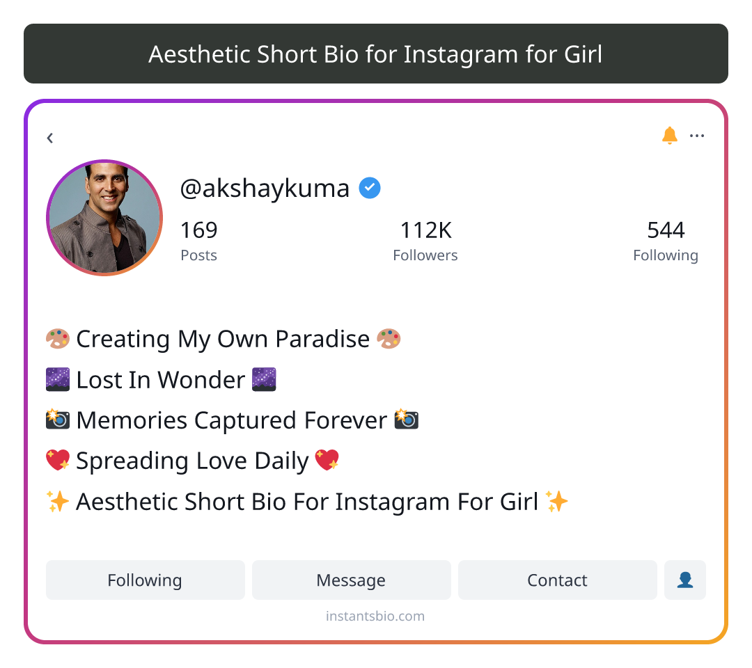 Aesthetic Short Bio for Instagram for Girl - aesthetic bio for instagram