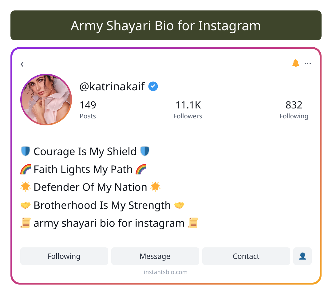 Army Shayari Bio for Instagram - army bio for instagram