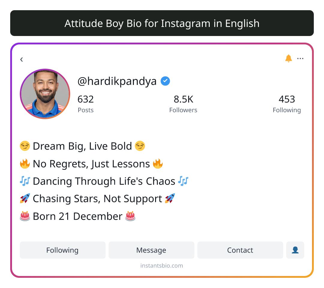 Attitude Boy Bio for Instagram in English - attitude bio for instagram