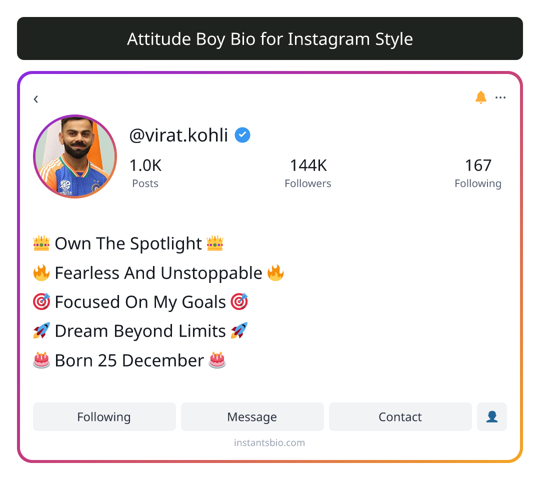Attitude Boy Bio for Instagram Style - attitude bio for instagram