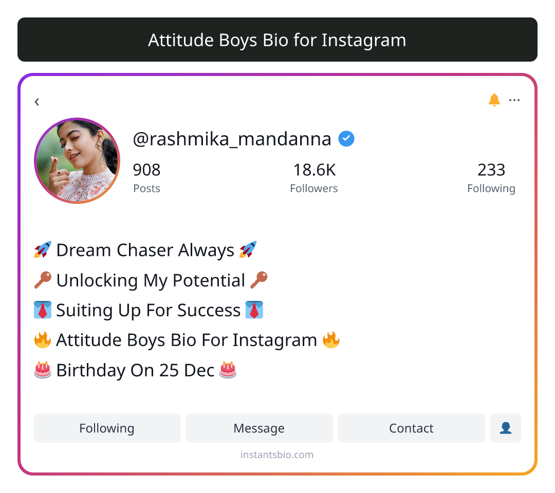 Attitude Boys Bio for Instagram - attitude bio for instagram