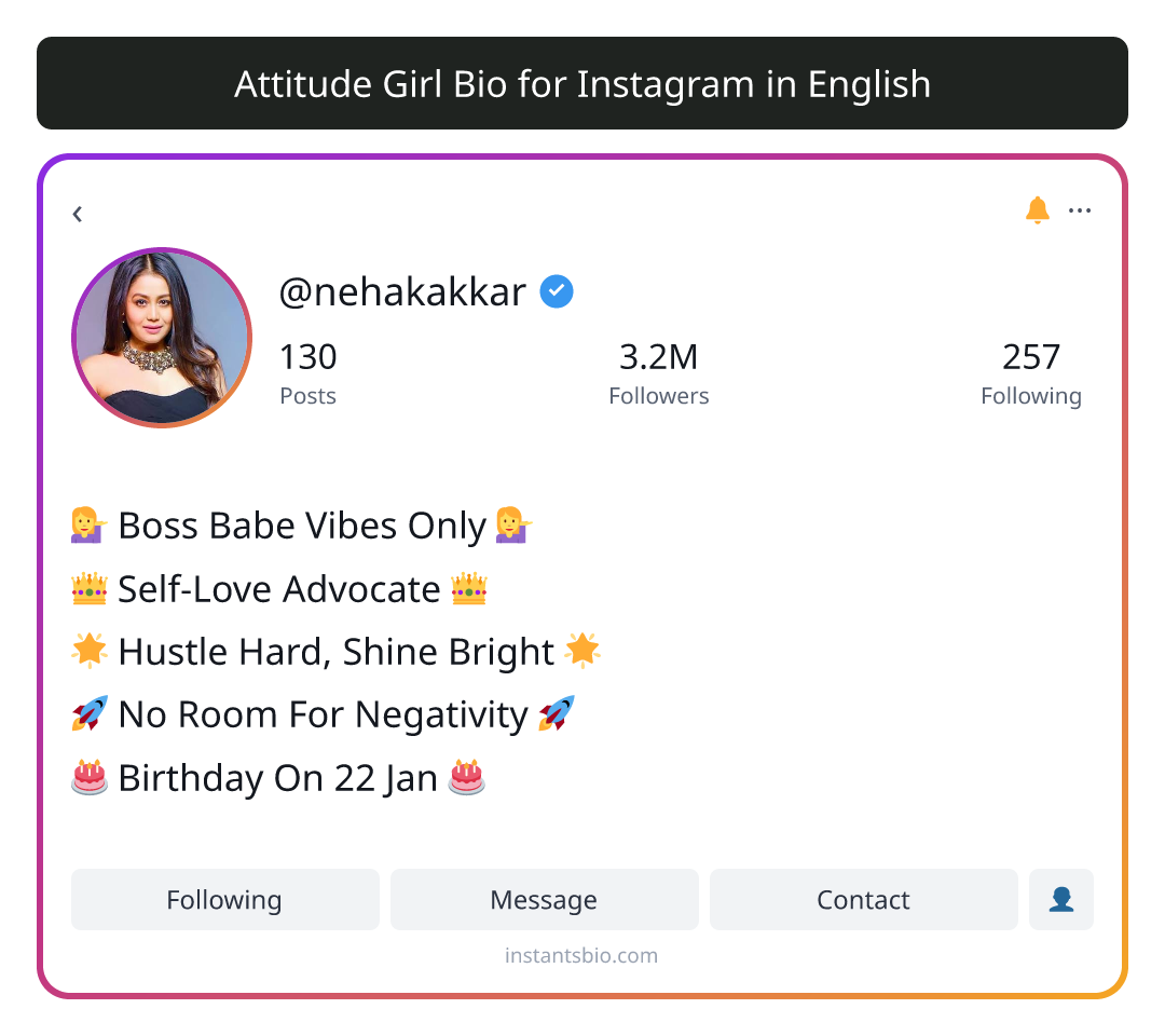 Attitude Girl Bio for Instagram in English - attitude bio for instagram