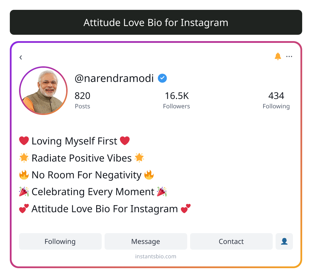 Attitude Love Bio for Instagram - attitude bio for instagram