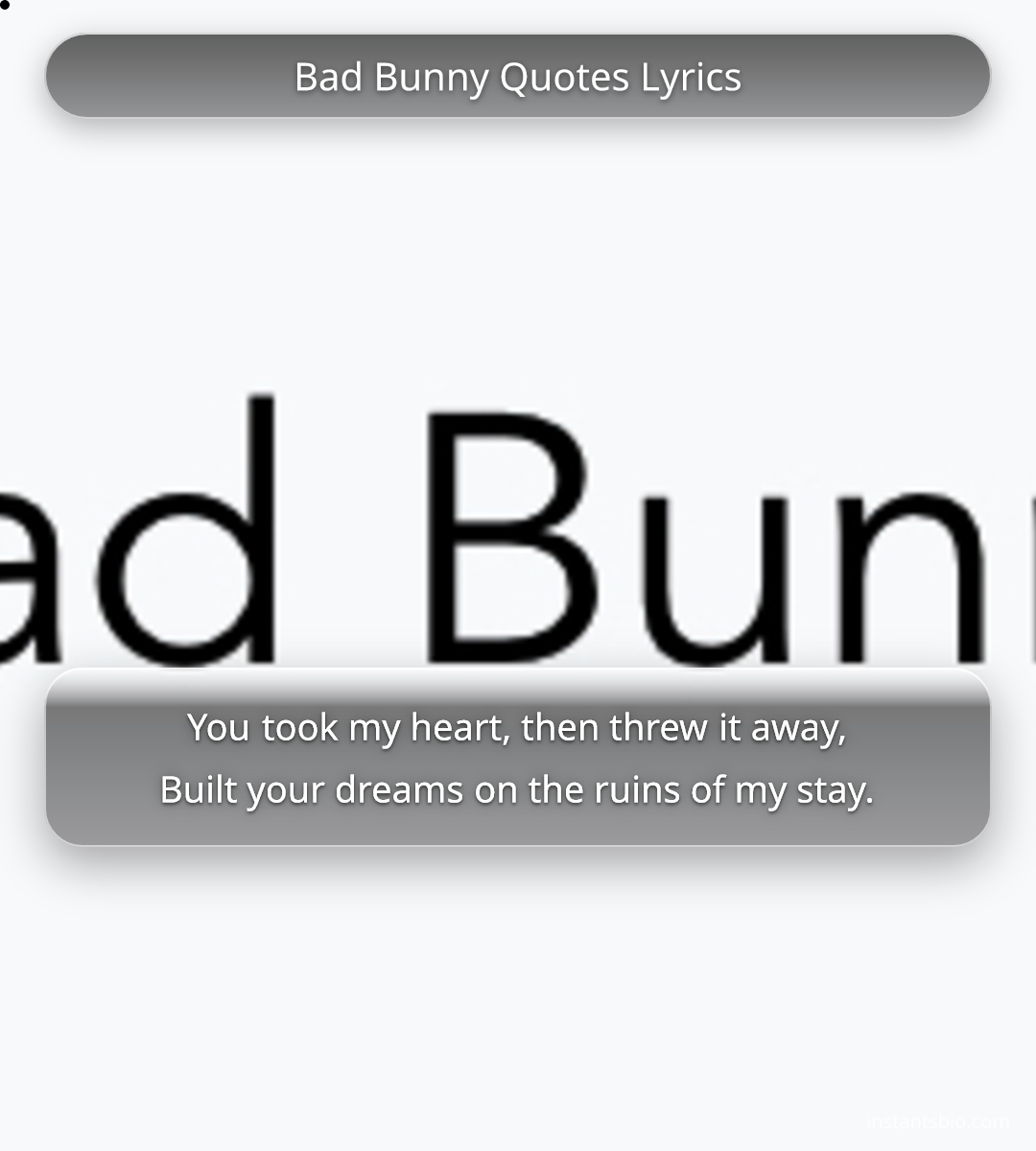 Bad Bunny Quotes Lyrics