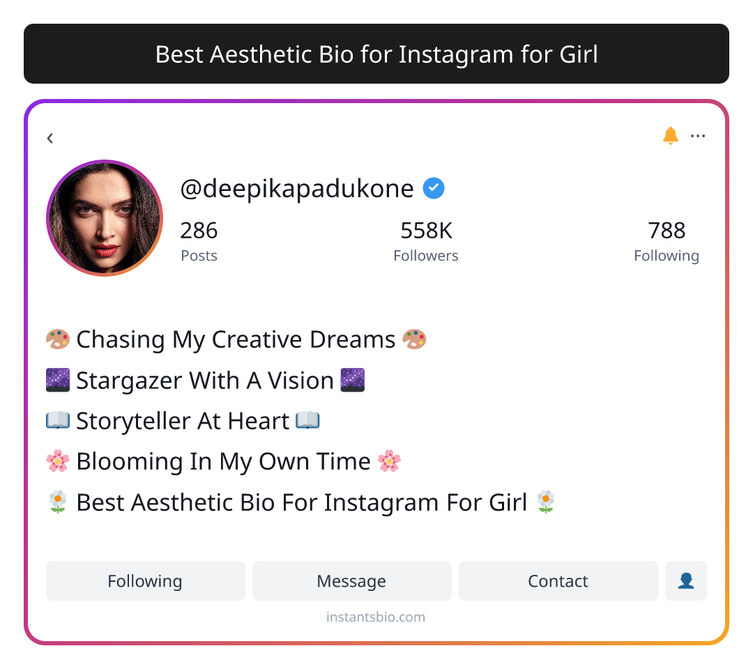 Best Aesthetic Bio for Instagram for Girl