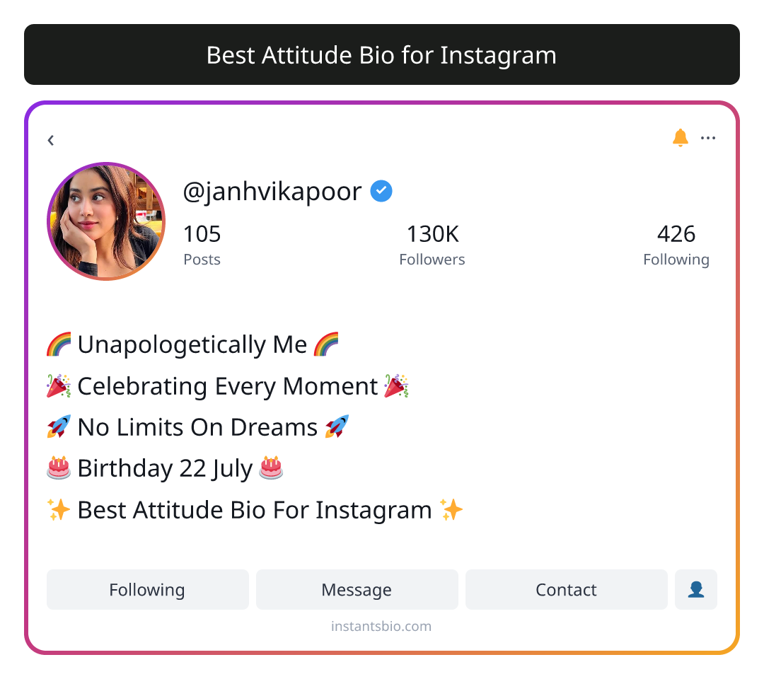 Best Attitude Bio for Instagram - best bio for instagram