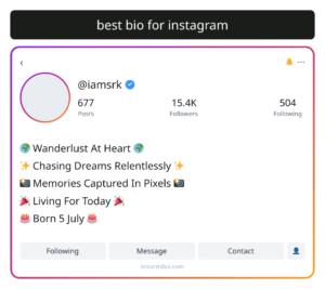 best bio for instagram