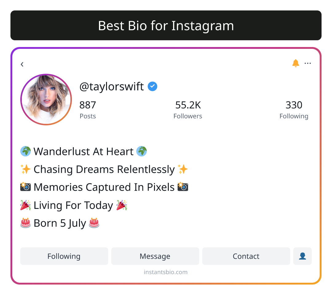 Best Bio for Instagram