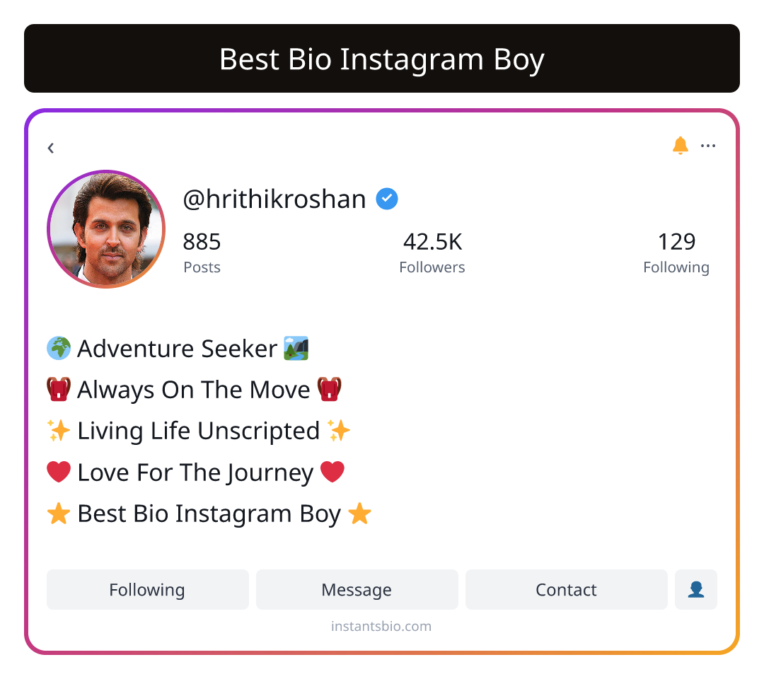 Best Bio Instagram Boy