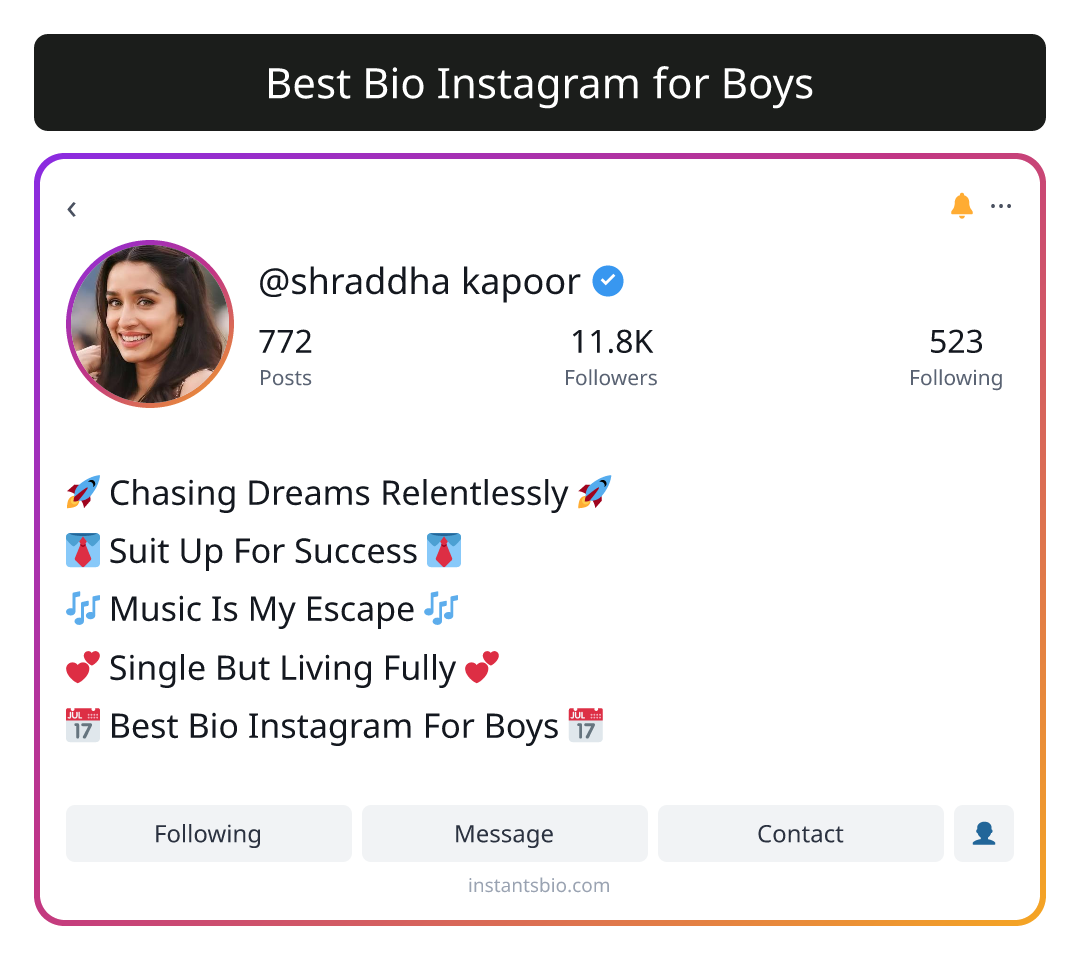 Best Bio Instagram for Boys