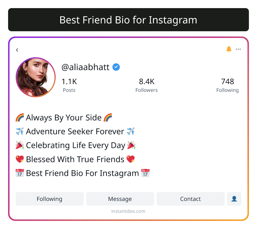Best Friend Bio for Instagram - best bio for instagram