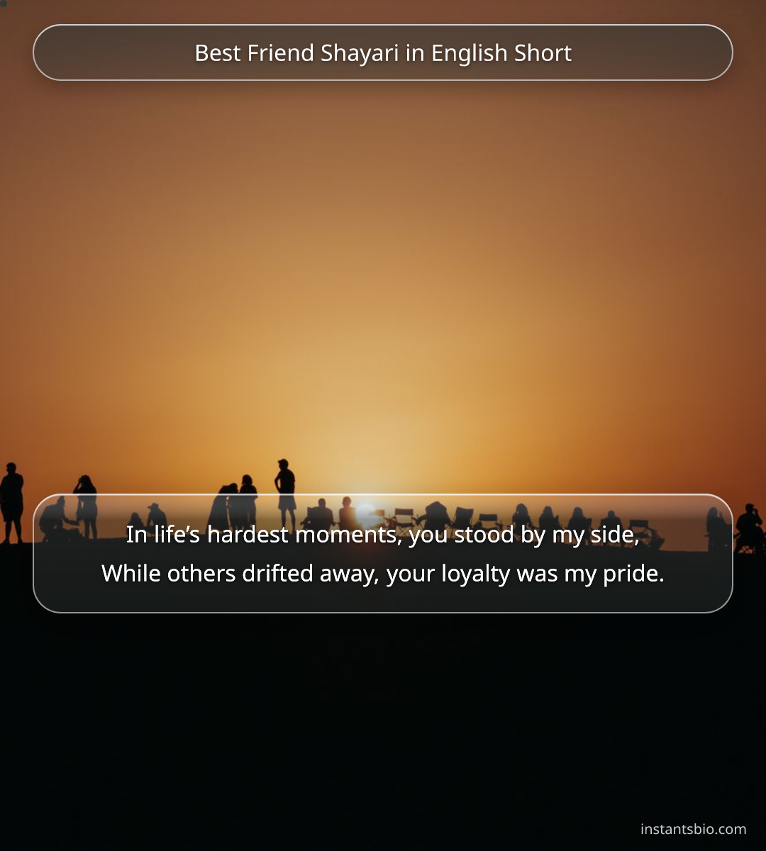 Best Friend Shayari in English Short