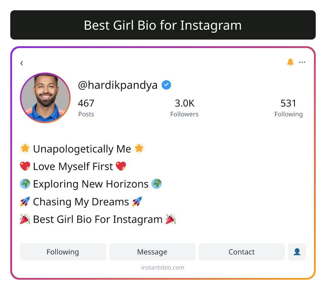 Best Girl Bio for Instagram - best bio for instagram