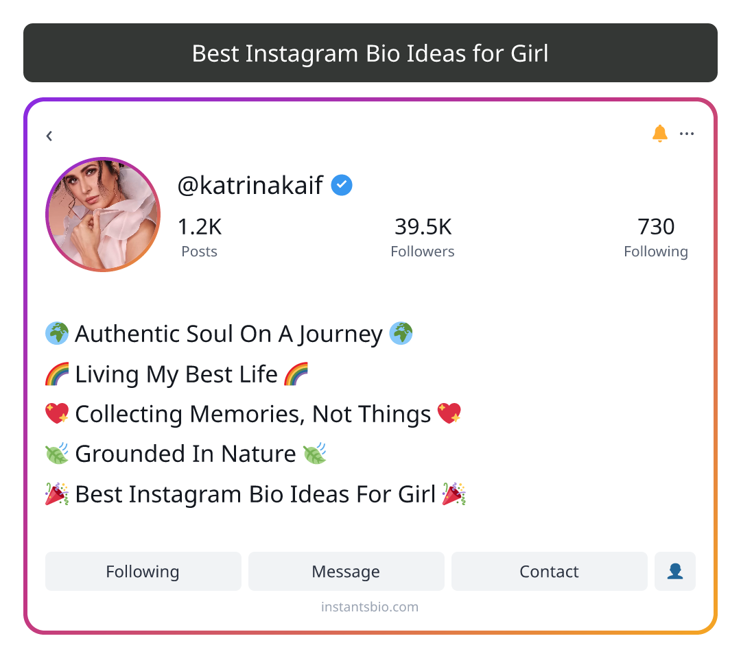 Best Instagram Bio Ideas for Girl