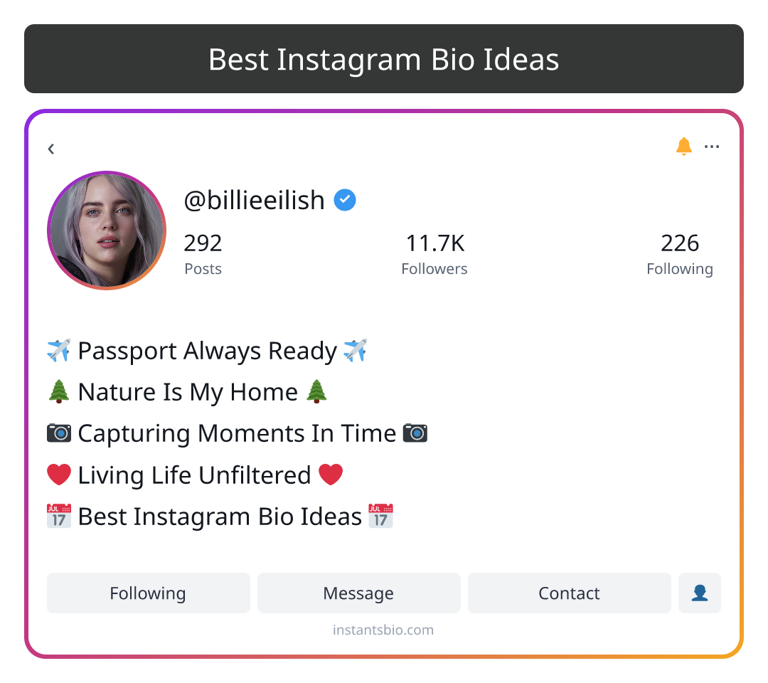 Best Instagram Bio Ideas