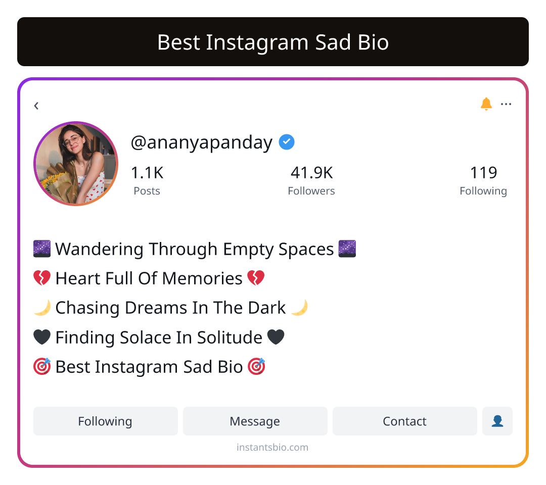 Best Instagram Sad Bio