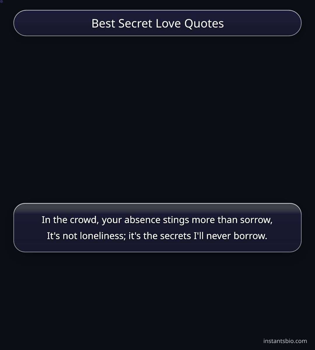 Best Secret Love Quotes
