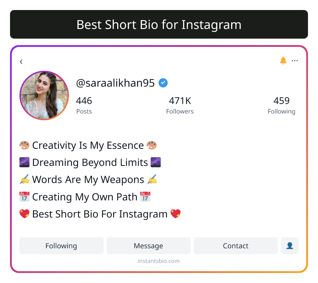 Best Short Bio for Instagram - best bio for instagram