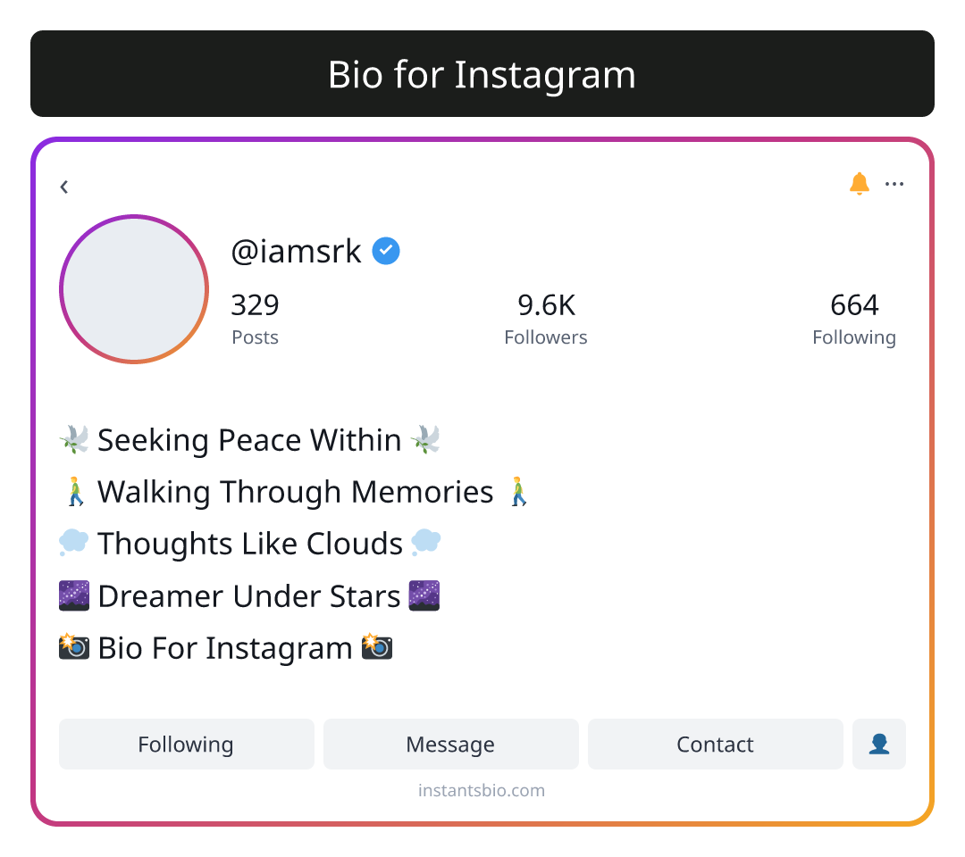Bio for Instagram - bio instagram