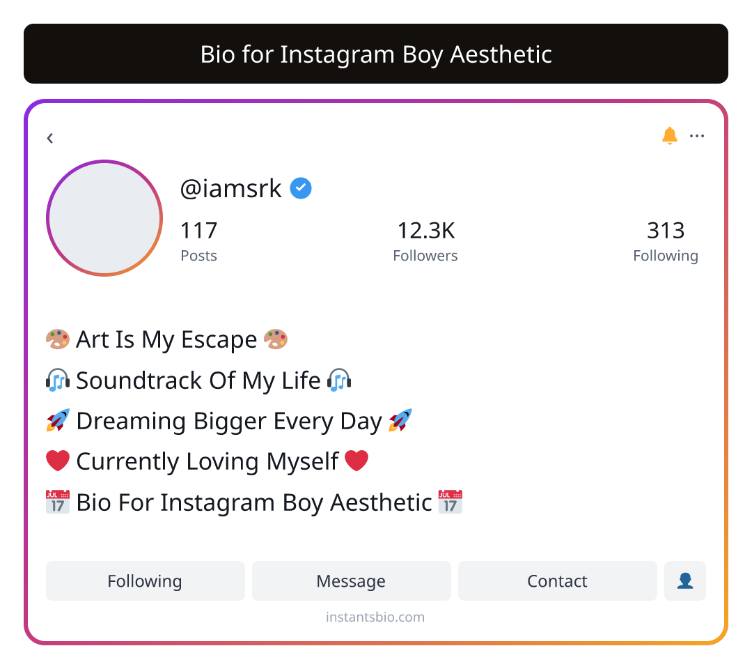 Bio for Instagram Boy Aesthetic - bio instagram boy