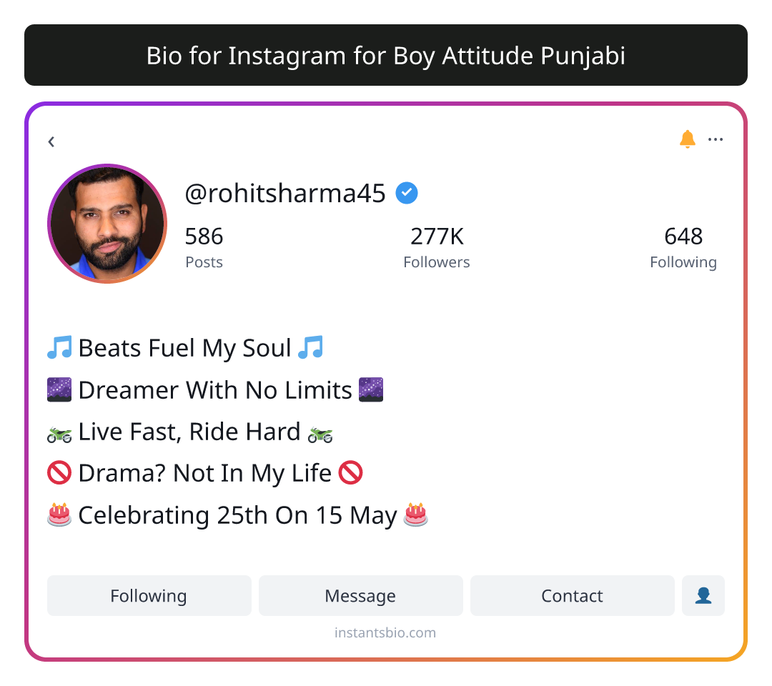 Bio for Instagram for Boy Attitude Punjabi