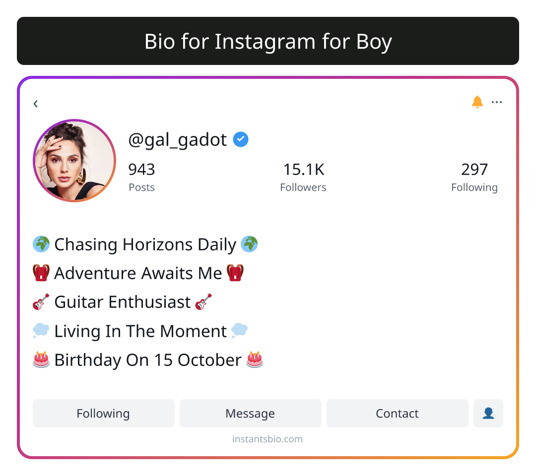 Bio for Instagram for Boy - bio instagram