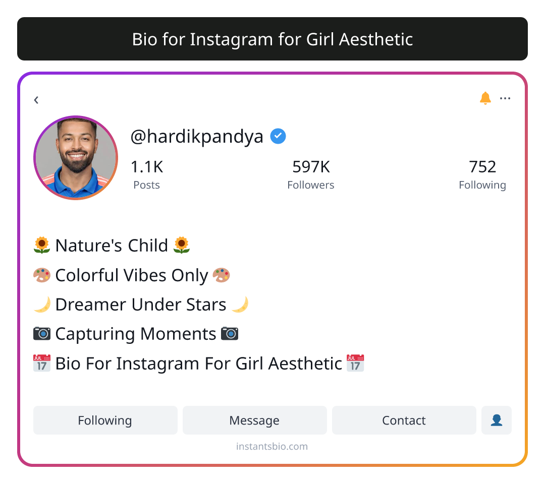 Bio for Instagram for Girl Aesthetic - bio instagram