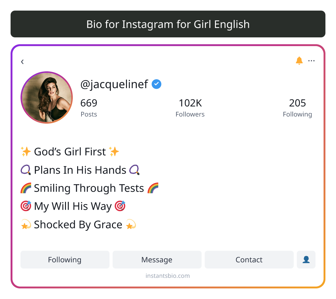 Bio for Instagram for Girl English