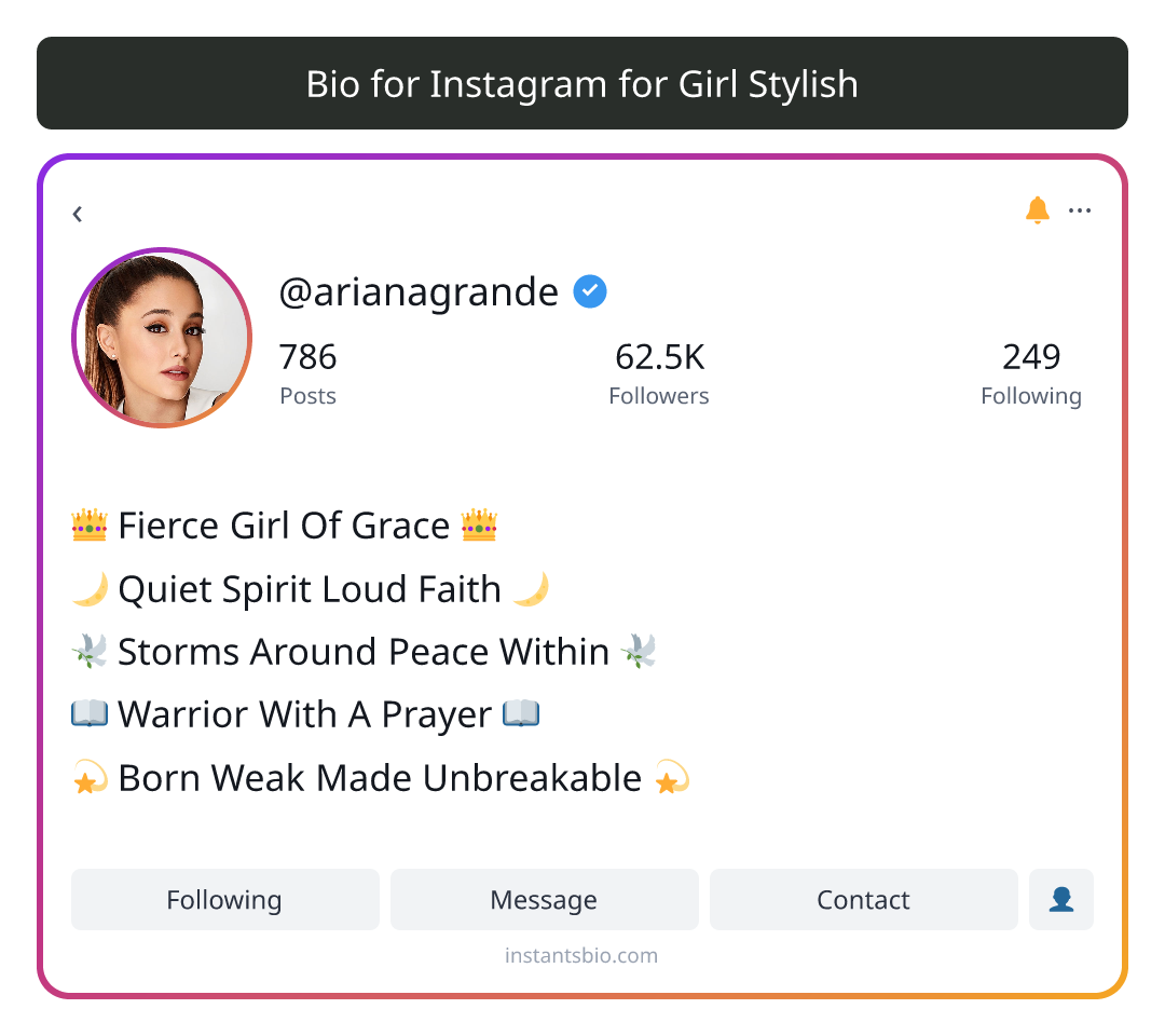 Bio for Instagram for Girl Stylish