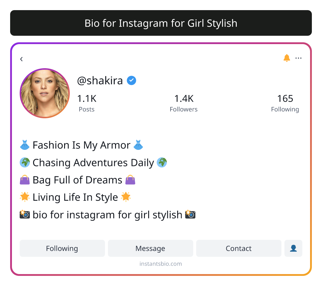 Bio for Instagram for Girl Stylish - bio instagram