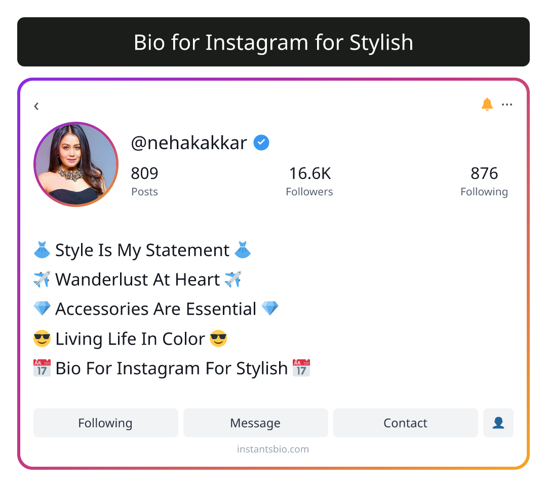 Bio for Instagram for Stylish - bio instagram