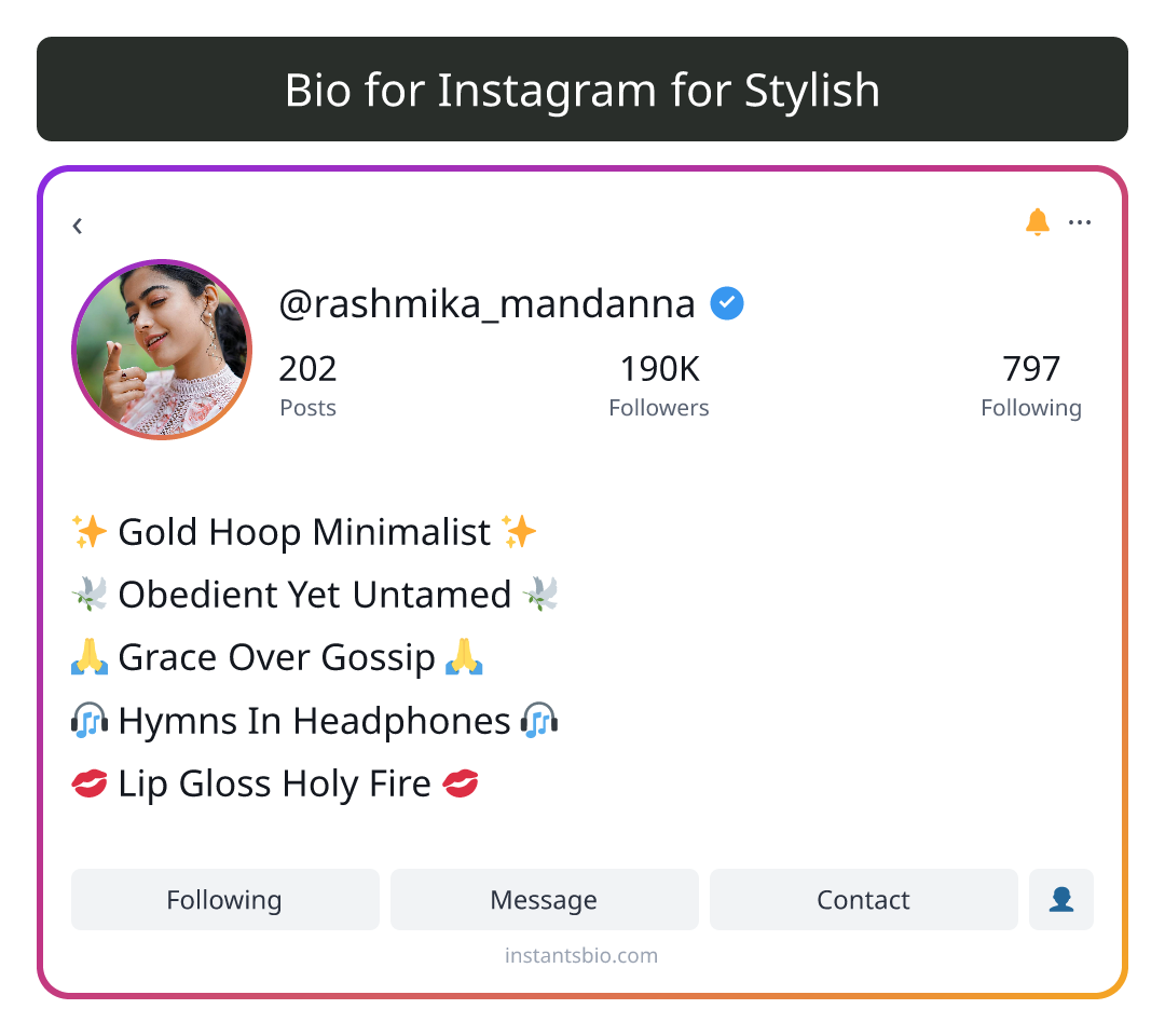 Bio for Instagram for Stylish - instagram bio for girls