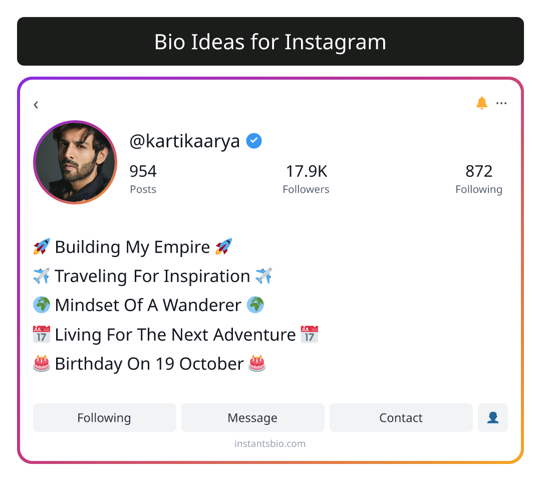 Bio Ideas for Instagram - bio instagram