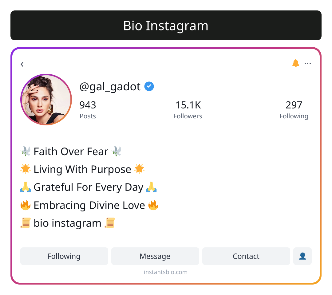 Bio Instagram