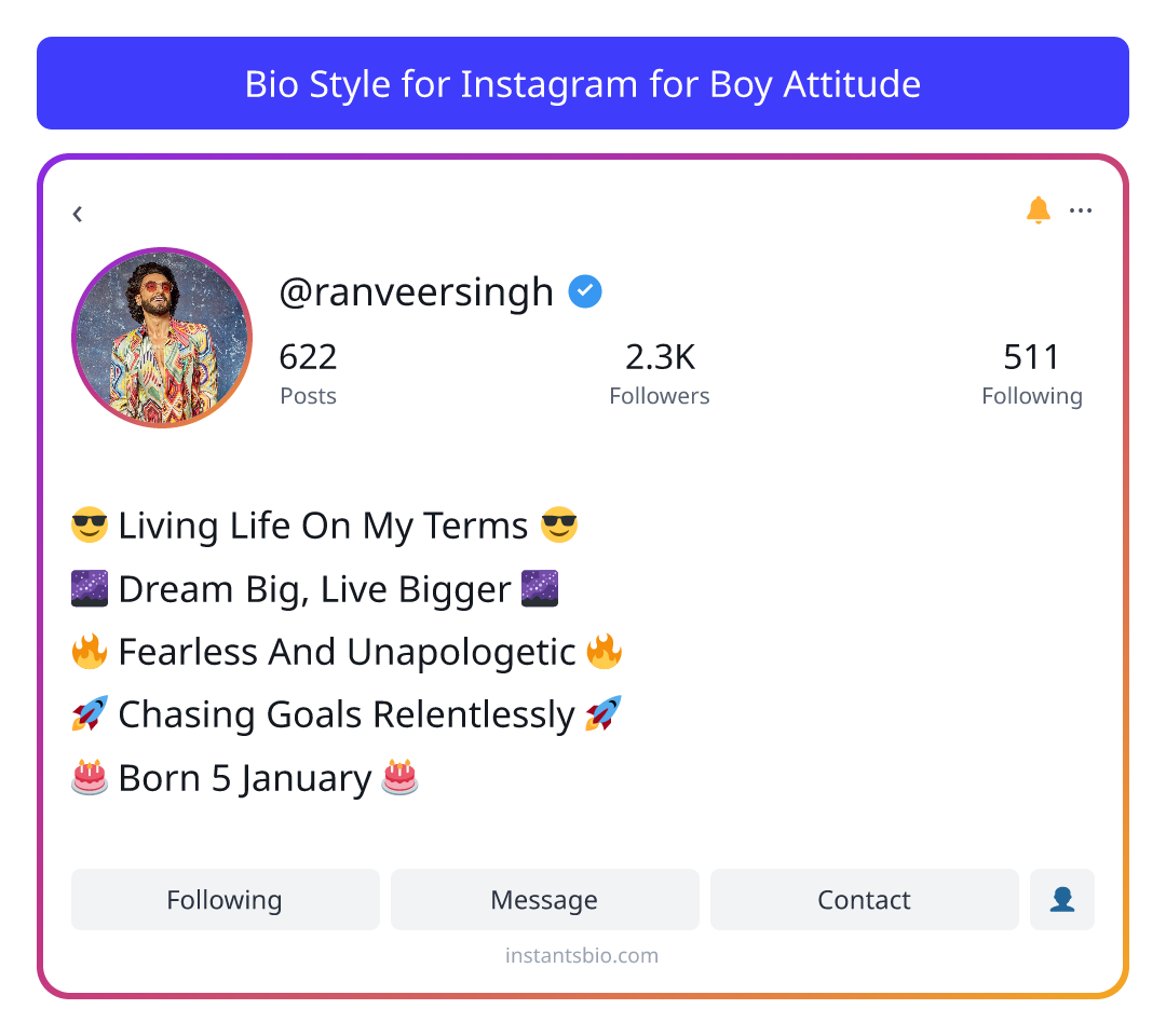 Bio Style for Instagram for Boy Attitude - bio for instagram for boy attitude