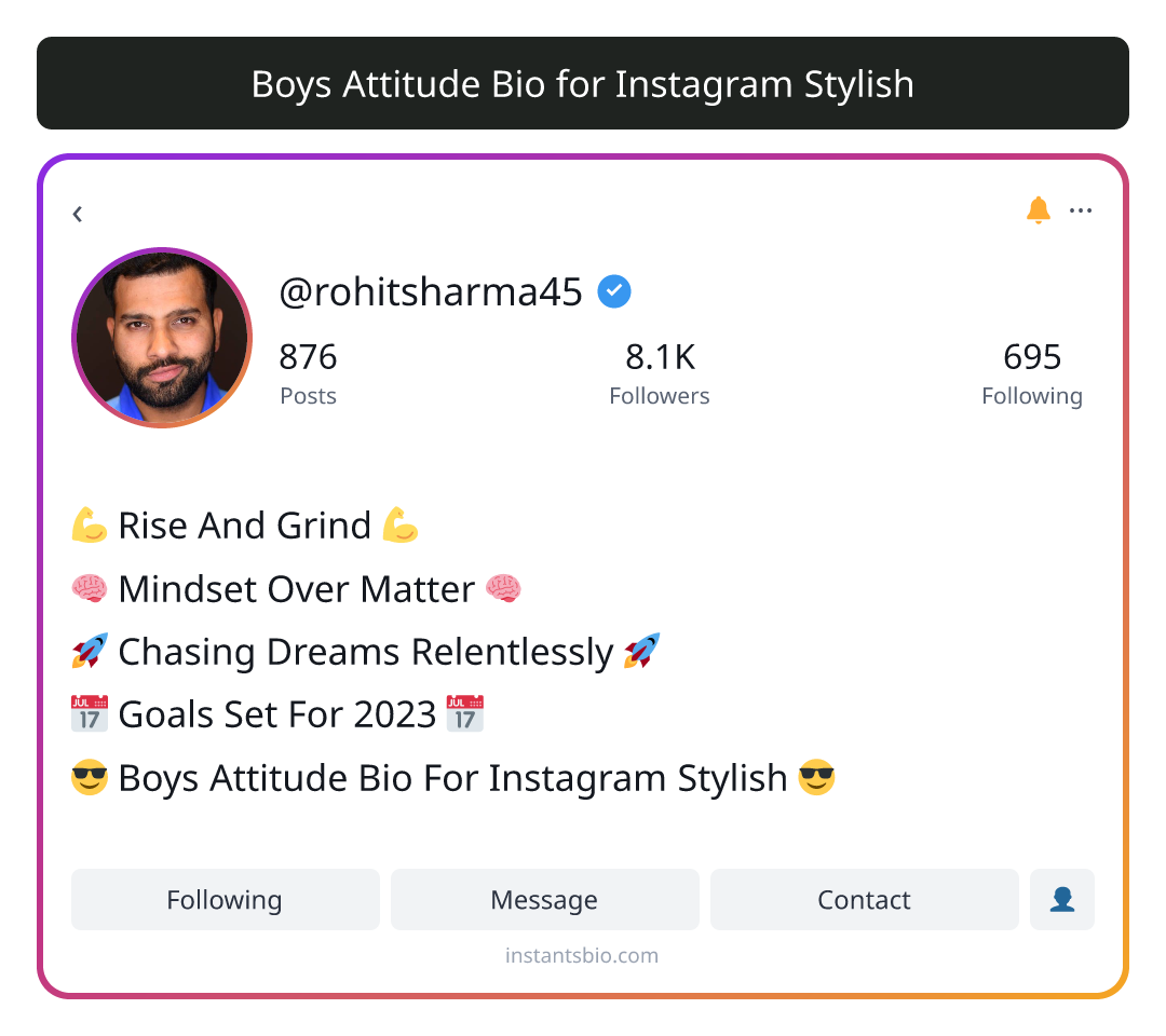 Boys Attitude Bio for Instagram Stylish