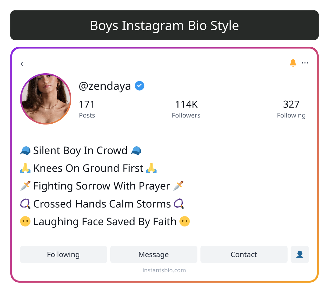 Boys Instagram Bio Style