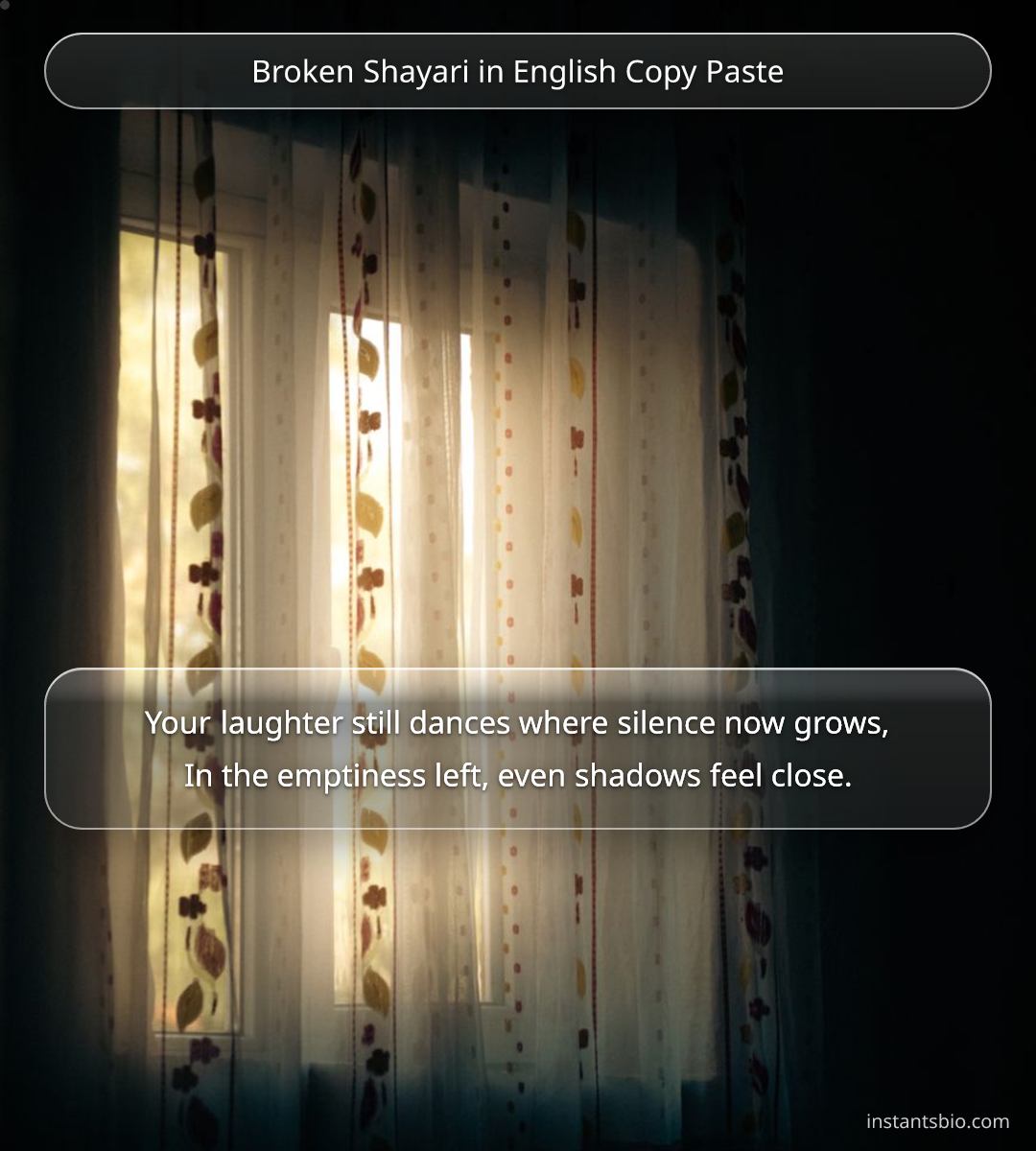 Broken Shayari in English Copy Paste