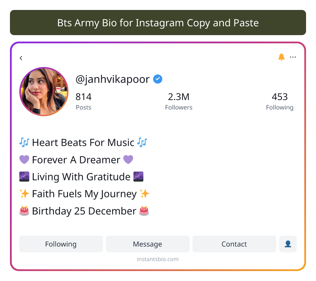 Bts Army Bio for Instagram Copy and Paste