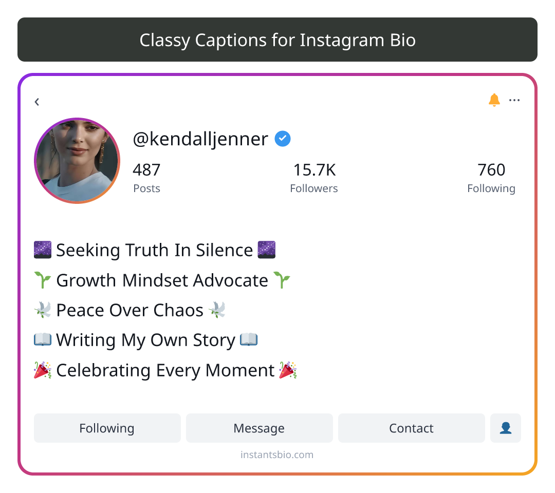 Classy Captions for Instagram Bio - classy instagram bio