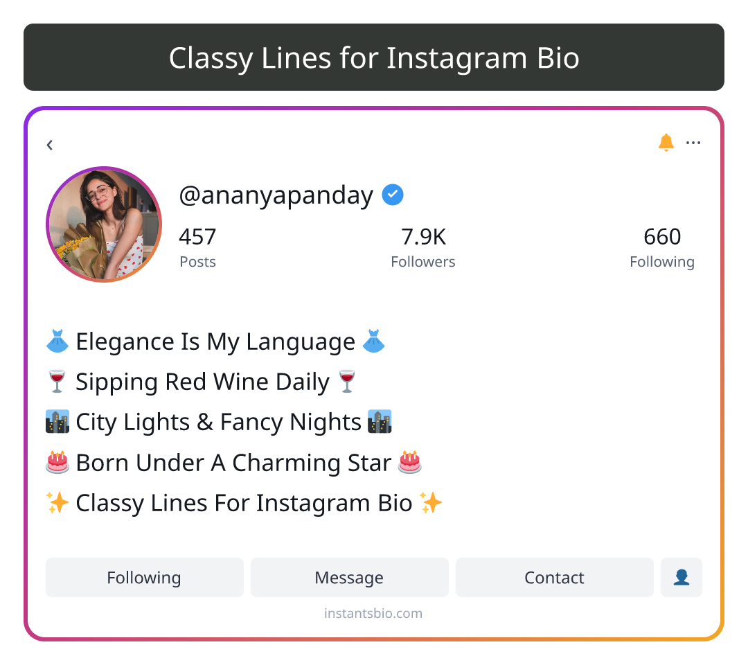 Classy Lines for Instagram Bio - classy instagram bio